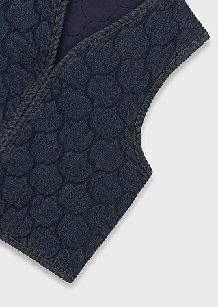 Mayoral Kız Çocuk Lacivert Kapitone Kot Yelek 7319