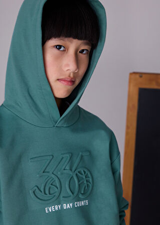 Mayoral Yeşil Erkek Çocuk Kapüşonlu Sweatshirt 7401