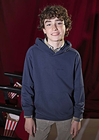 Mayoral Lacivert Erkek Çocuk İşlemeli Sweatshirt 7402