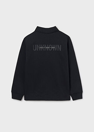 Mayoral Siyah Erkek Çocuk Yakalı Fermuarlı Sweatshirt 7408
