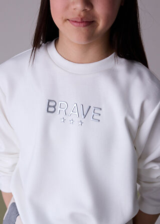 Mayoral Krem Kız Çocuk Sweatshirt 7423