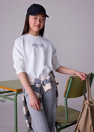 Mayoral Krem Kız Çocuk Sweatshirt 7423