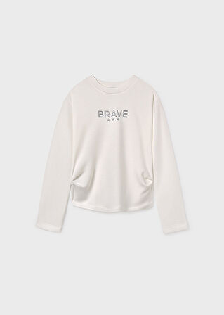 Mayoral Krem Kız Çocuk Sweatshirt 7423