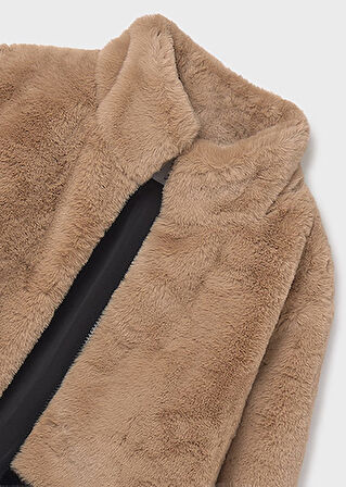 Mayoral Kahve Kız Çocuk Kürk Mont 7429