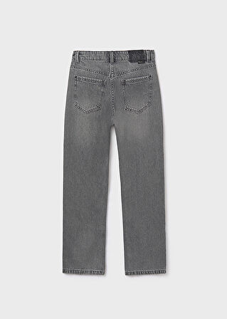 Mayoral Kız Çocuk Gri Bol Paça Kot Pantolon 7574