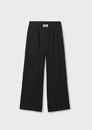 Mayoral Siyah Kız Çocuk Beli Lastikli Geniş Paça Pantolon 7577