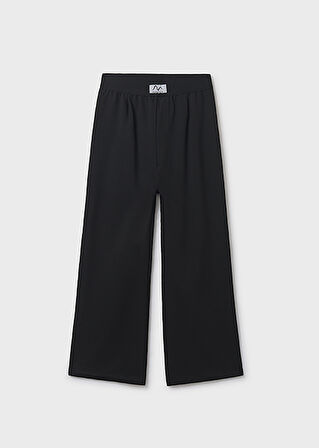 Mayoral Siyah Kız Çocuk Beli Lastikli Geniş Paça Pantolon 7577