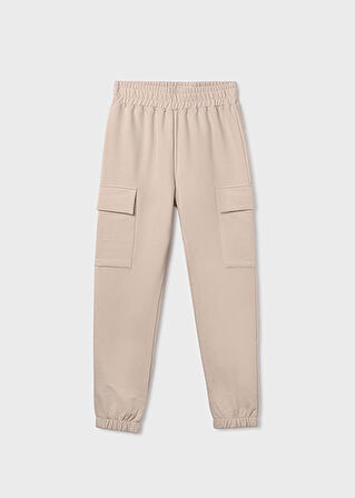 Mayoral Bej Kız Çocuk Kargo Jogger Pantolon 7578