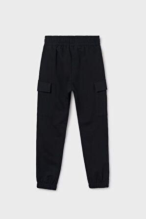 Kız Çocuk Kargo Cepli Jogger Pantolon - Siyah | 14 Yaş