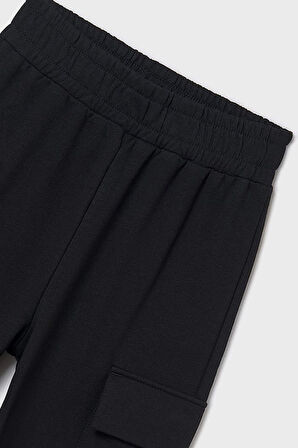 Kız Çocuk Kargo Cepli Jogger Pantolon - Siyah | 16 Yaş