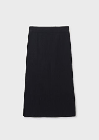 Mayoral Siyah Kız Çocuk Triko Midi Örme Etek 7904