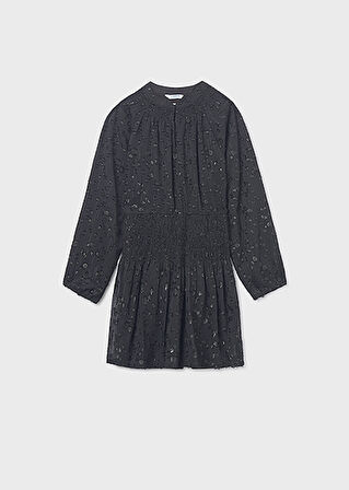 Mayoral Siyah Kız Çocuk Şifon Elbise 7909