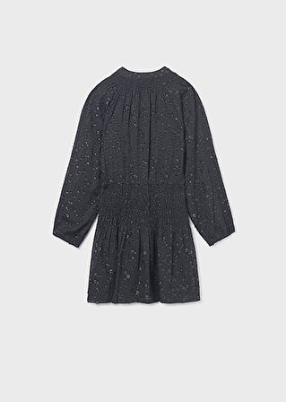 Mayoral Siyah Kız Çocuk Şifon Elbise 7909