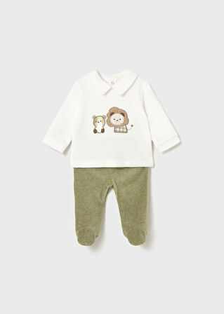 Mayoral Newborn Erkek Bebek Kadife Takım