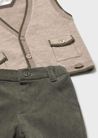 Mayoral Newborn Erkek Bebek Yelekli Pantolon Takım