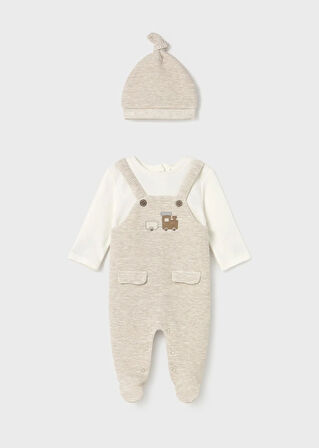 Mayoral Newborn Erkek Bebek Şapklı Tulum