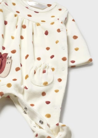 Mayoral Newborn Kız Bebek 2Li Kadife Tulum Kahverengi