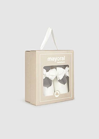 Mayoral Krem Fiyonklu Bebek Ayakkabı 9961