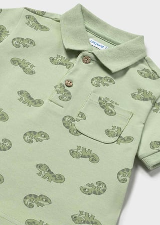 Mayoral Erkek Bebek Baskılı Yakalı Tshirt Yeşil