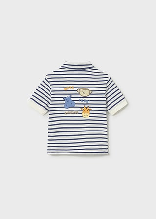 Mayoral Erkek Bebek Çizgili Polo T-shirt Lacivert - 01110