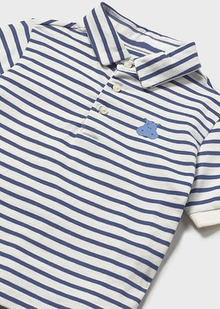 Mayoral Erkek Bebek Çizgili Polo T-shirt Lacivert - 01110