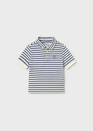 Mayoral Erkek Bebek Çizgili Polo T-shirt Lacivert - 01110