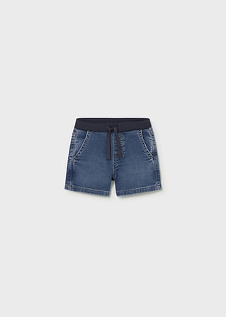 Mayoral Bebek Beli Lastikli Bermuda Kot Şort Lacivert 01221