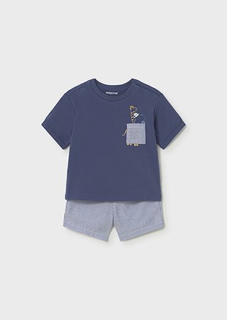 Mayoral Erkek Bebek Şort T-Shirt Takım Lacivert 01228
