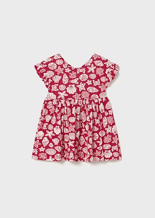 Mayoral Kız Bebek Desenli Elbise Kırmızı - 01925