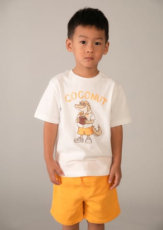 Mayoral Erkek Çocuk Desenli T-Shirt Krem - 03061