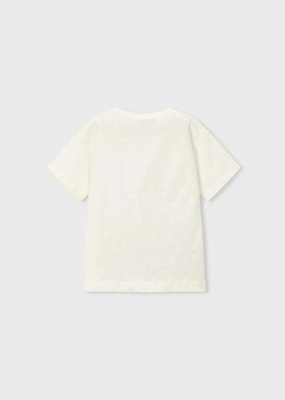 Mayoral Erkek Çocuk Araba Baskılı Tshirt Krem