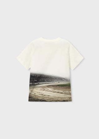 Mayoral Erkek Çocuk Baskılı Tshirt Krem