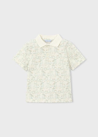 Mayoral Erkek Çocuk Desenli Polo T-shirt Yeşil - 03104