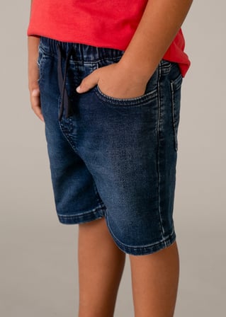 Mayoral Erkek Çocuk Denim Jogger Bermuda Şort - 03210