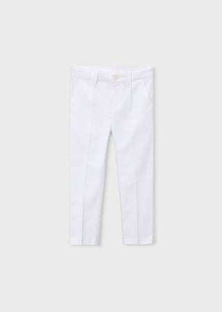 Mayoral Erkek Çocuk Keten Pantolon Beyaz - 03574