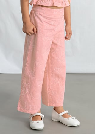 Mayoral Kız Çocuk Fırfırlı Bluz ve Pantolon Takım Pembe - 03592