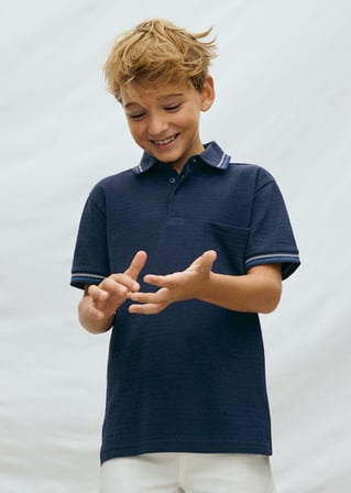 Mayoral Erkek Çocuk Cep Detaylı Polo T-shirt Lacivert - 06164