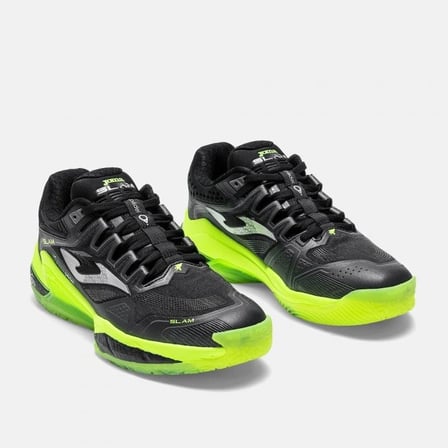 Joma TSLAMS2601OM Slam Toprak Kort Erkek Padel Ayakkabısı Siyah/Neon Yeşil