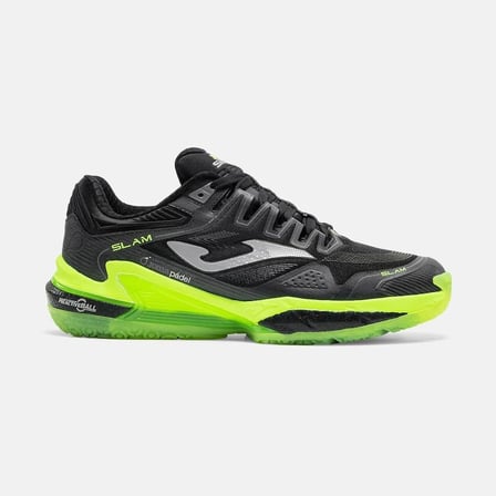 Joma TSLAMS2601OM Slam Toprak Kort Erkek Padel Ayakkabısı Siyah/Neon Yeşil