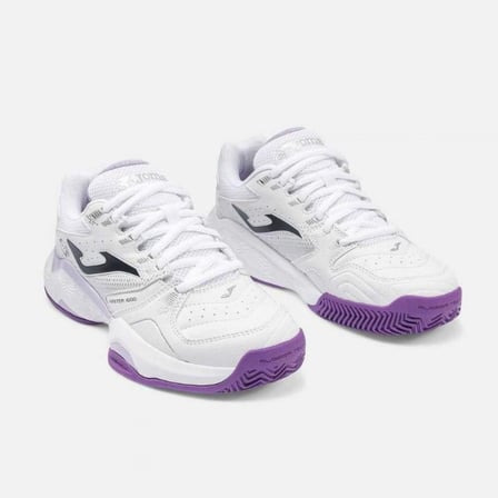 Joma TM10LS2602C Master 1000 Kadın Toprak Kort Tenis Padel Ayakkabısı Beyaz Mor
