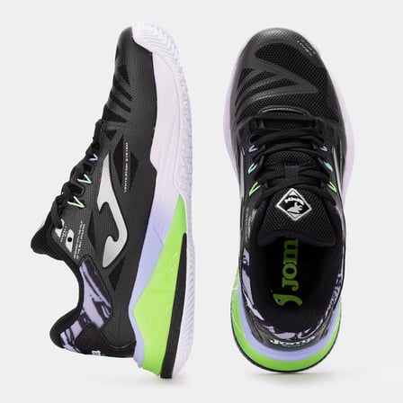 Joma TSPILS2601OM Spin Lady Toprak Kort Kadın Padel Ayakkabısı Siyah/Lime
