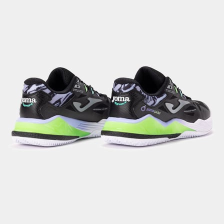 Joma TSPILS2601OM Spin Lady Toprak Kort Kadın Padel Ayakkabısı Siyah/Lime