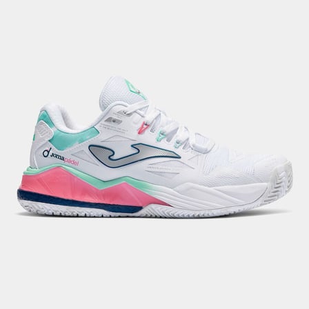 Joma TSPILS2602OM Spin Lady Toprak Kort Kadın Padel Ayakkabısı Beyaz/Pembe