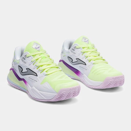 Joma TSPILS2628OM Spin Lady Toprak Kort Kadın Padel Ayakkabısı Sarı/Mor