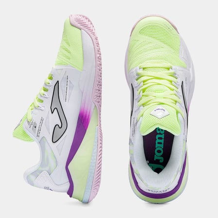 Joma TSPILS2628OM Spin Lady Toprak Kort Kadın Padel Ayakkabısı Sarı/Mor