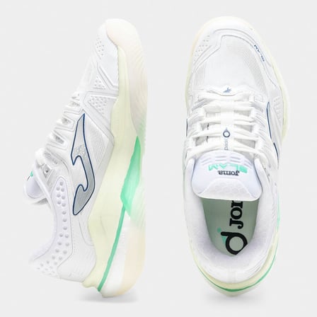 Joma TSLALS2602OM Slam Toprak Kort Kadın Padel Ayakkabısı Beyaz/Yeşil