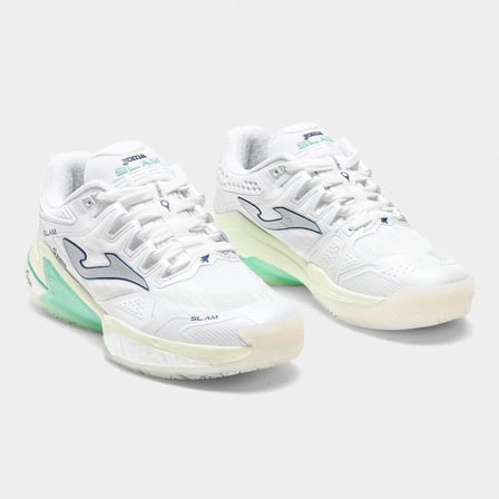 Joma TSLALS2602OM Slam Toprak Kort Kadın Padel Ayakkabısı Beyaz/Yeşil