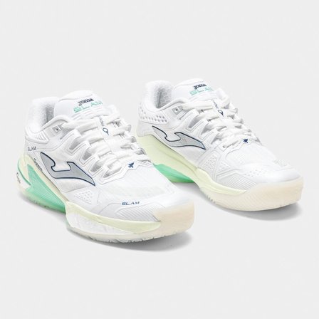 Joma TSLALS2602OM Slam Toprak Kort Kadın Padel Ayakkabısı Beyaz/Yeşil
