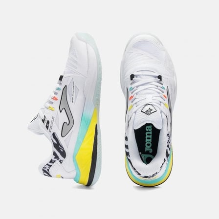 Joma TSPINS2602OM Spin Toprak Kort Erkek Padel Ayakkabısı Beyaz/Sarı