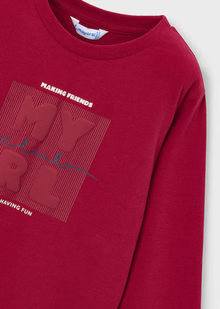 Mayoral Kırmızı Erkek Çocuk Uzun Kollu T-shirt 173